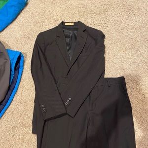 Boys Suit, Pinstriped, Class Club, Gray